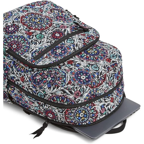 One Size Women Cotton Campus Stained Glass Medallion Recycled Backpack main image 6